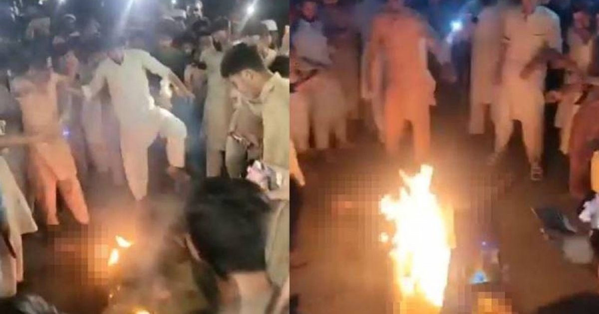 ধর্ম অবমাননার অভিযোগে পাকিস্তানে স্থানীয় পর্যটককে ‘পিটিয়ে ও পুড়িয়ে’হত্যা